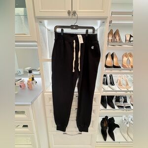 Todd Snyder Black Jogger Sweatpants with Cream Drawstrings